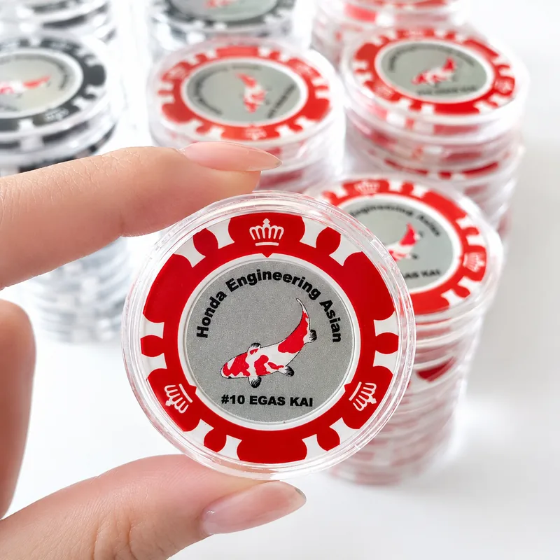Chip Ball Marker สั่งทำโลโก้พร้อมกล่องใส